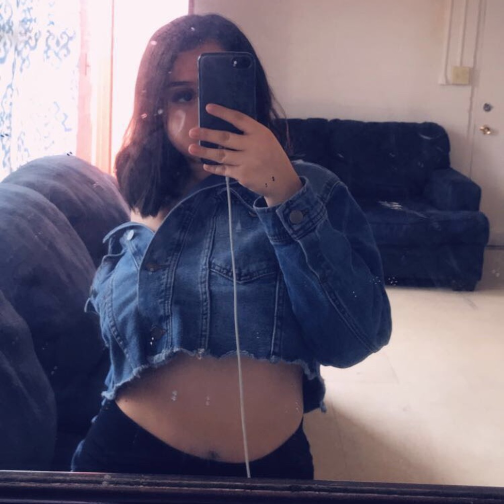 Cropped jean jacket
